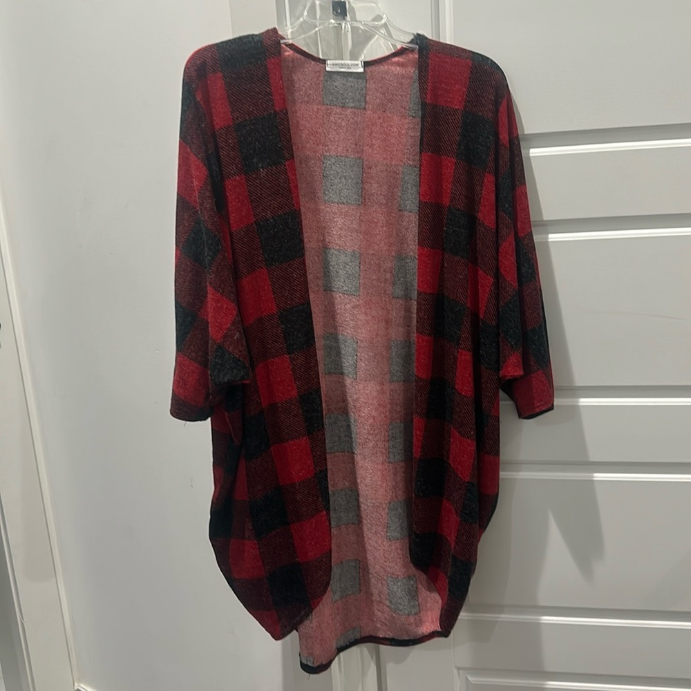 Chic soul brand 2x short sleeve flannel shawl/cardigan